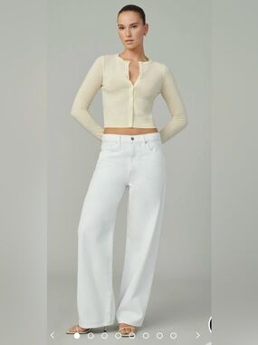 Joe's Jeans NWT The Ryan Low Slung Baggy White Wide-Leg Jeans Size 25